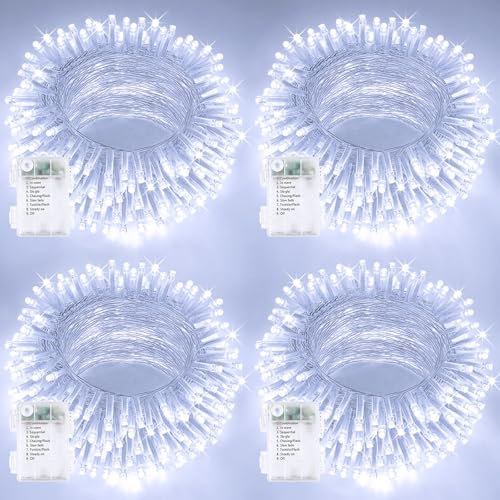4 Pack 400 LED Battery Operated String Lights