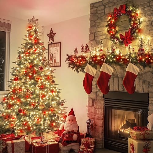 Red Warm Valentine's String Lights Indoor Outdoor Waterproof (100 Count)