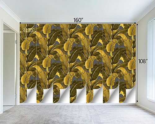 Vintage Gold Banana Leaf Bathroom wallpeper Living Room Bedroom Tropical Plant wall Mural