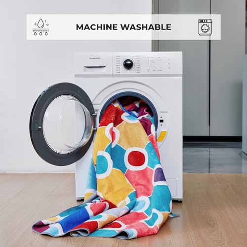 Machine Washable Polka Dot Rug for Kids Area