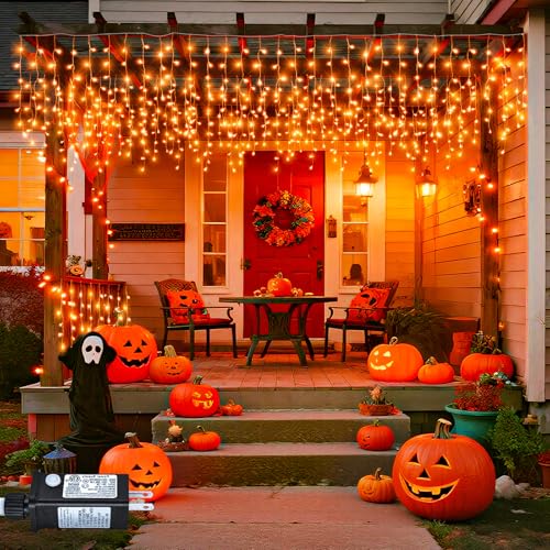 66ft Orange Halloween Lights Outdoor