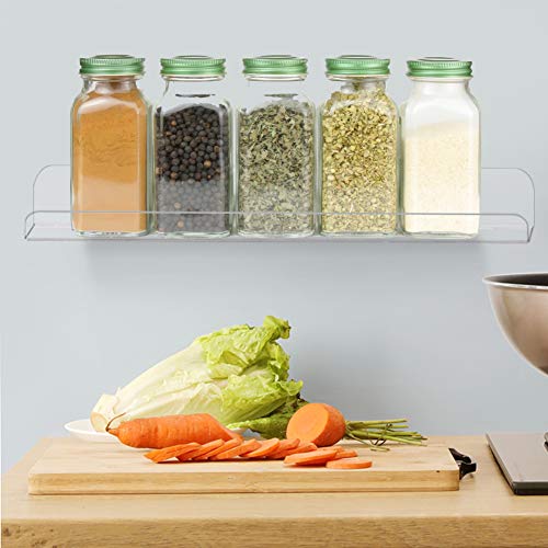 Clear Acrylic Shelves 15" Floating Wall Mount Ledge Display Bookshelf 6Pack (6 Count)