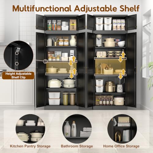 86.6" Kitchen Pantry Cabinet