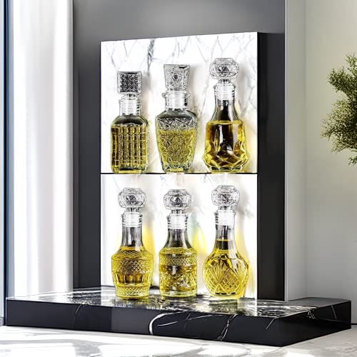 AlifordGlass Mini Glass Bottles with 6 Different Shapes Can be Used for Self (6 Count)
