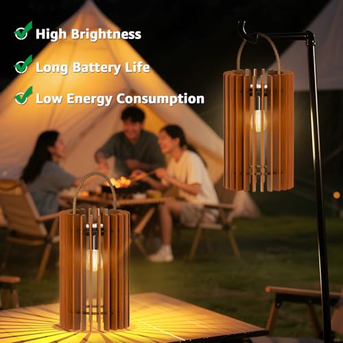 2 Pack Solar Lanterns Outdoor Hanging Portable Table Top Decorative Lamp DIY Lantern Lights Water (2 Count)