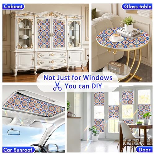 Rainbow Stained Glass Window Privacy Film