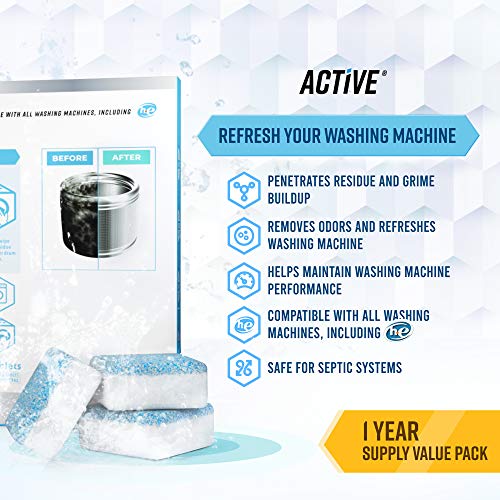 Washing Machine Cleaner Descaler 24 Pack (24 Count)