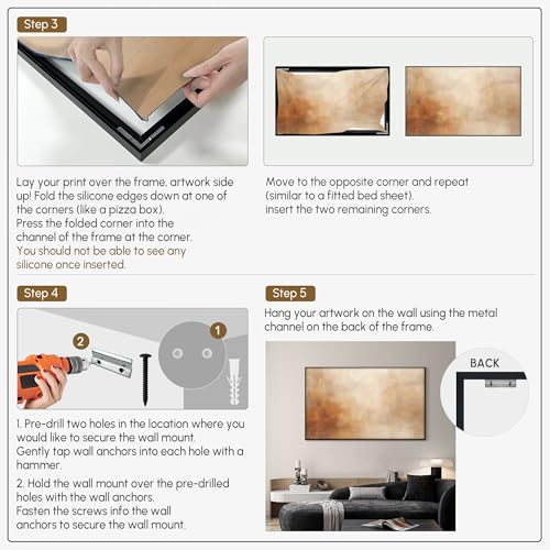 36"x60" Extra Large Framed Wall Art Beige Abstract Minimalist Neutral Illustration for Home Living Room Bedroom Decor