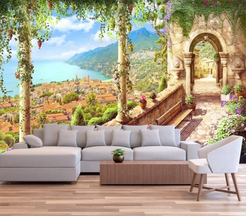 Beautiful Castle Wall Mural Overlooking