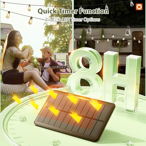 52FT(48+4) Solar String Lights Outdoor, Waterproof Dimmable 16+1 LED (52 Foot)