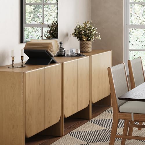 Jacala Mid Century Modern Media Console Cabinet or TV Stand (3 Count)