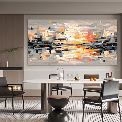 Abstract Wall Art Decor Large Wall Art for Living Room Abstract Canvas Art Wall Decor Modern Colorful Wall Art Prints Canvas Wall Art Pictures Artwork for Walls Bedroom Office Decor 29" X 58"