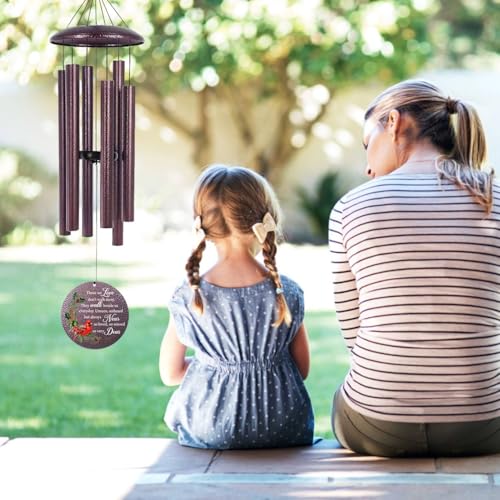 Cardinal Memorial Wind Chimes for Loss of Mom Dad