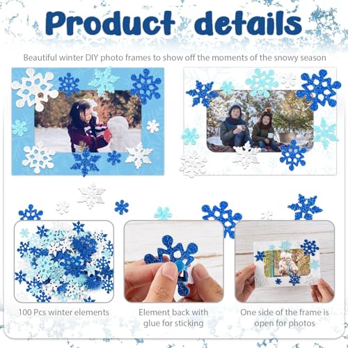 Winter Picture Frame Craft Kits for Kids (28 Count)