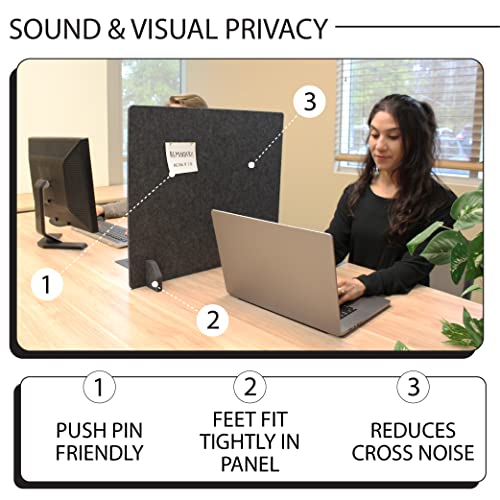 Acoustic Freestanding Desk Divider (4 Count)