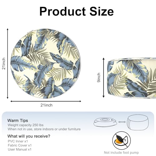 Inflatable Ottoman Stool D21 xH9 for Outdoor