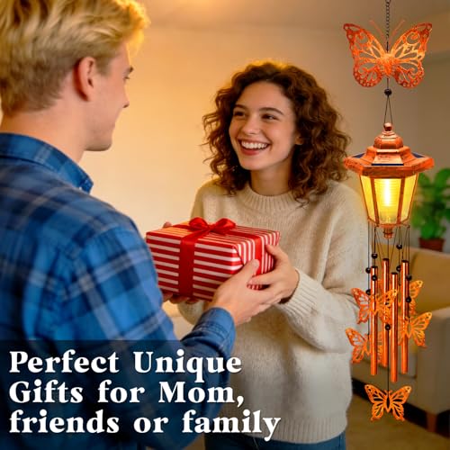 Butterfly Solar Wind Chimes for Outside
