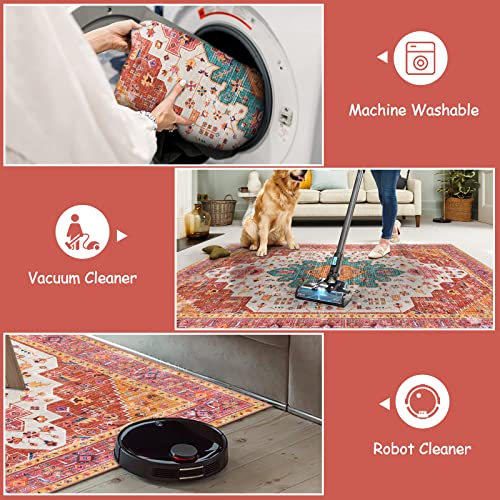 Ultra Thin Washable Pink Long Bathroom Rug