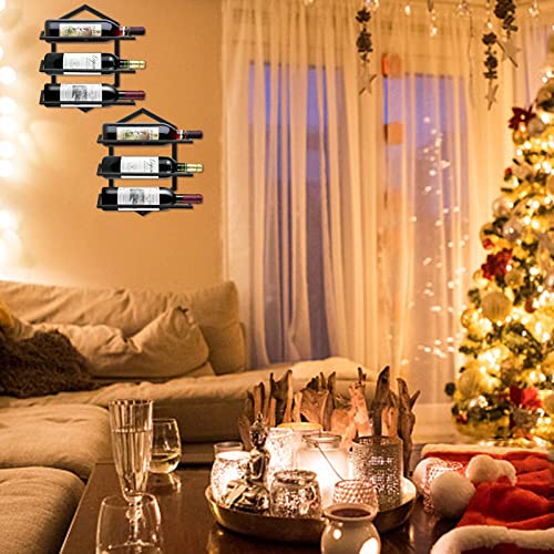 2Pcs Wall Mounted Wine Stemware Rack
