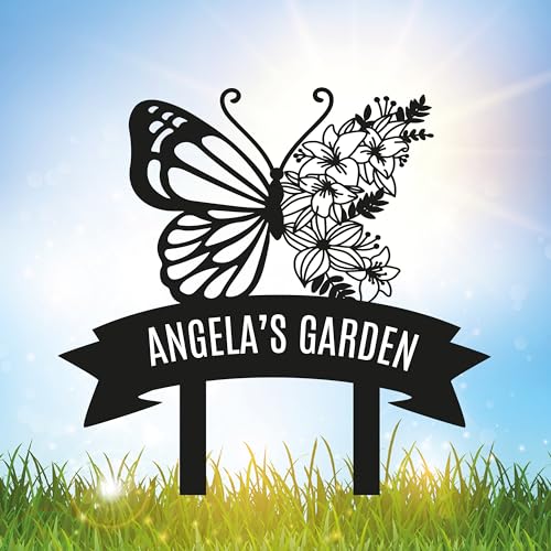 Personalized Metal Garden Sign with Stake