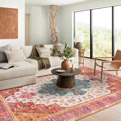 Ultra Thin Washable 10x14 Area Rugs for Bedroom (140 Sq Ft)