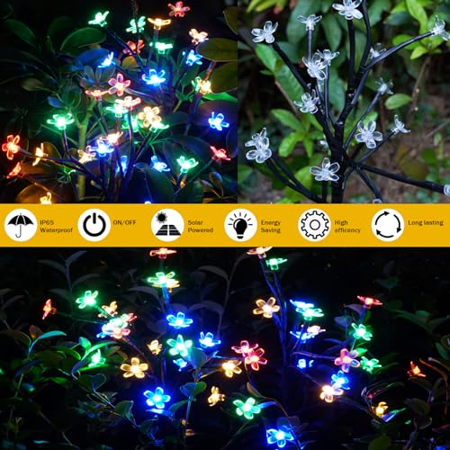 2 Pack Solar Lights Outdoor Waterproof (2 Count)