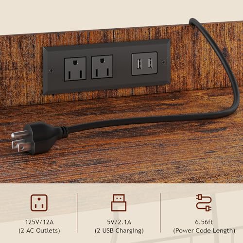 Record Player Stand with Power Outlet