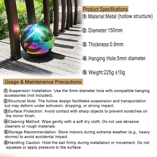Rainbow Gazing Globe Mirror Ball