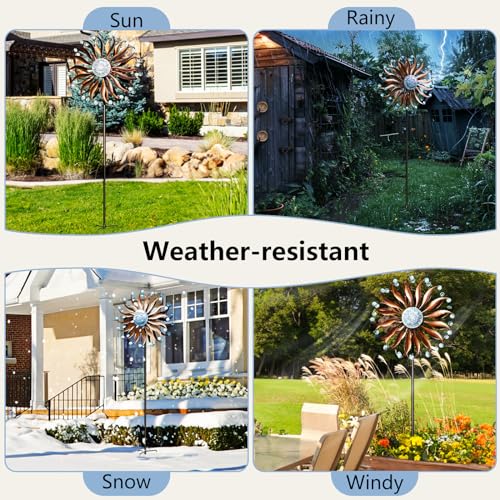 Wind Spinners Outdoor Metal Large with Stake