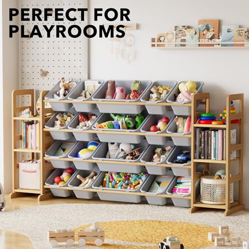 Toy Storage Organizer with 6 Shelves and 20 Bins