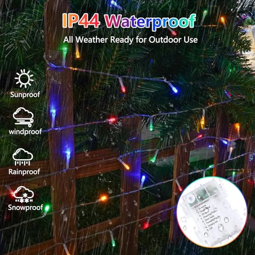 2 Pack 200 LED Battery Operated String Lights
