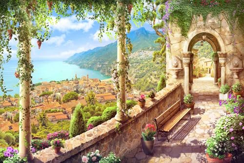 Beautiful Castle Wall Mural Overlooking