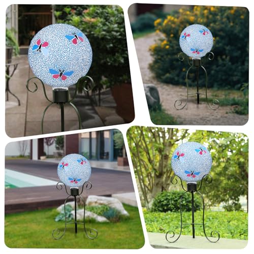 Gazing Ball 8" Glass Gazing Balls Sphere for Garden Lawn Outdoor Ornament Yard Decorative