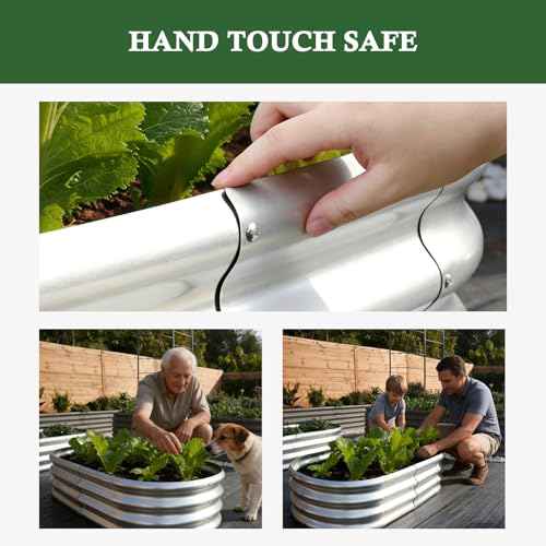 4x2x1 ft Galvanized Raised Garden Bed Outdoor