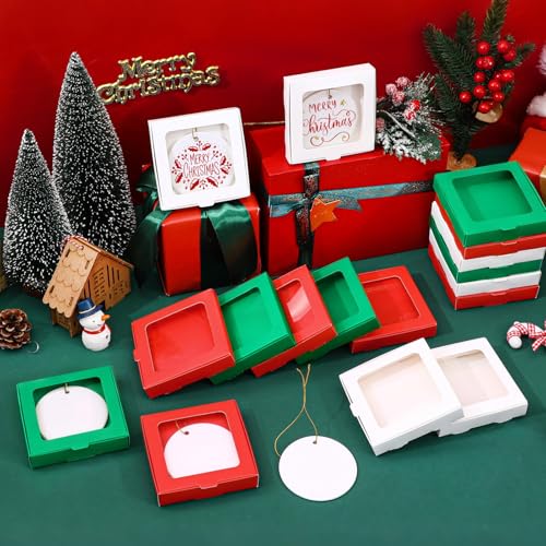 36 Pcs Christmas Sublimation Ornament Blanks Box (36 Count)