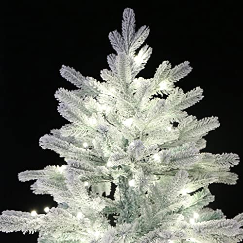 5 Foot Pre lit Snow Angel Blue Spruce Flocked Artificial Christmas Tree
