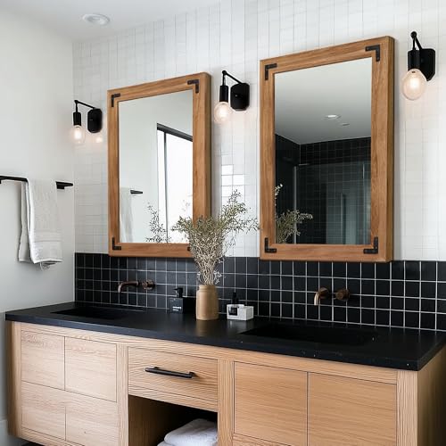 Wood Framed Bathroom Vanity Mirror for Wall