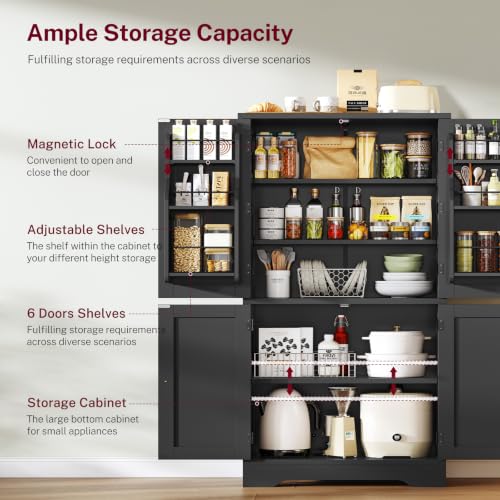 Pantry Cabinet with 4 Doors