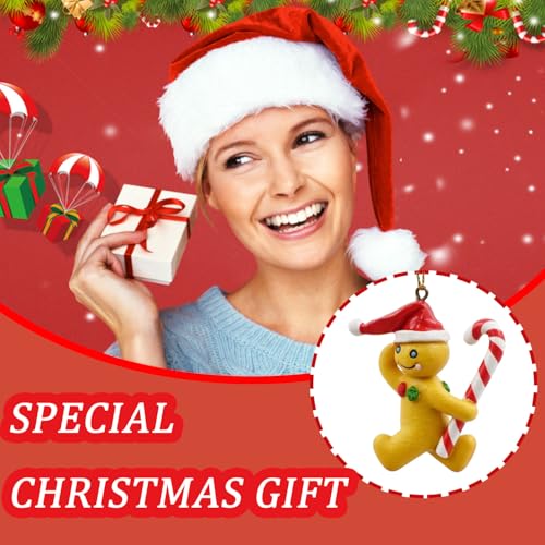 10Pcs Christmas Hanging Ornaments Santa Claus Gingerbread Man