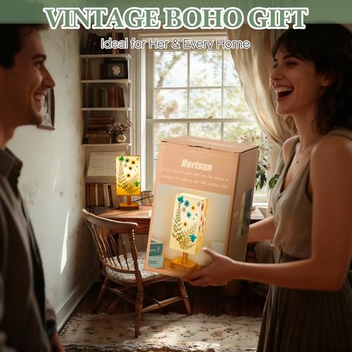 Pressed Flower Vintage Table Lamp