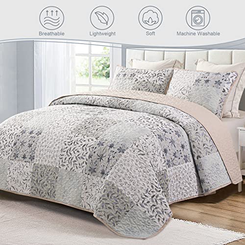 Reversible Boho Quilts Full Size Gray
