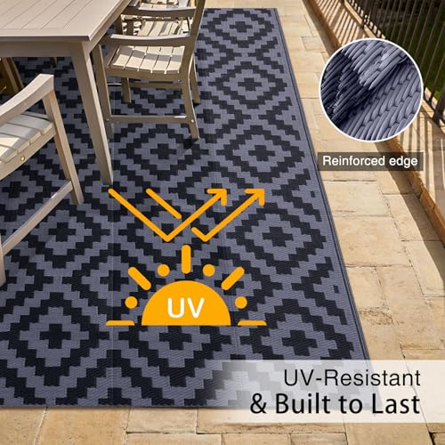 Outdoor Rug 5x8 ft Waterproof Reversible Mat