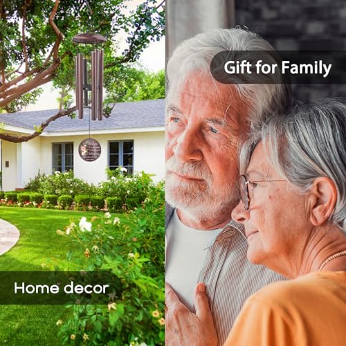 36" Large Deep Tone Personalized Sympathy Wind Chimes