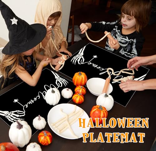 Halloween Skeleton Placemats Set of 4 (4 Count)