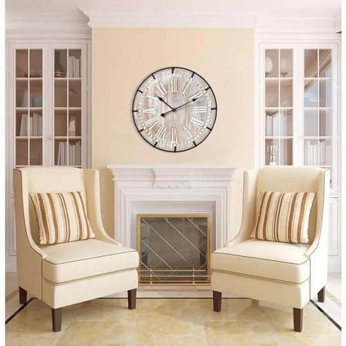 24 Inch Large Farmhouse Wall Clock