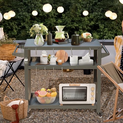 Domi 3 Shelf Outdoor Grill Table