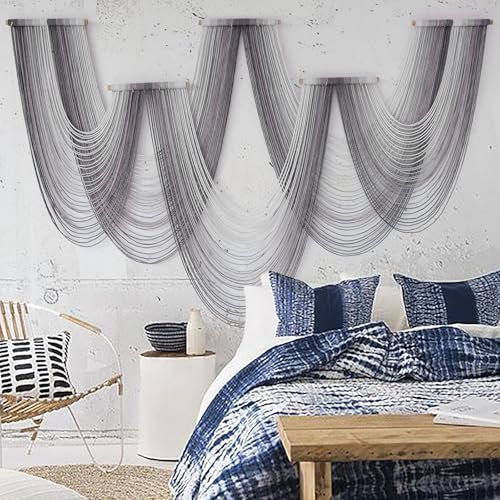 Macrame Wall Hanging Dip Dyed Purple Tapestry Fiber Art Boho Decor