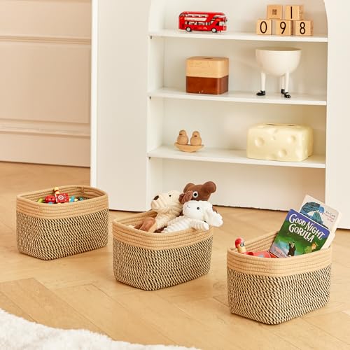 Small Cotton Rope Basket (3 Count)