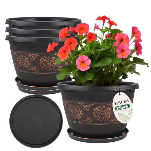 12 Inch Plant Pots (4 Count)