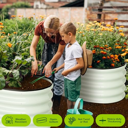 2 Pcs 4.5x2x1.5ft Oval Raised Garden Bed (2 Count)